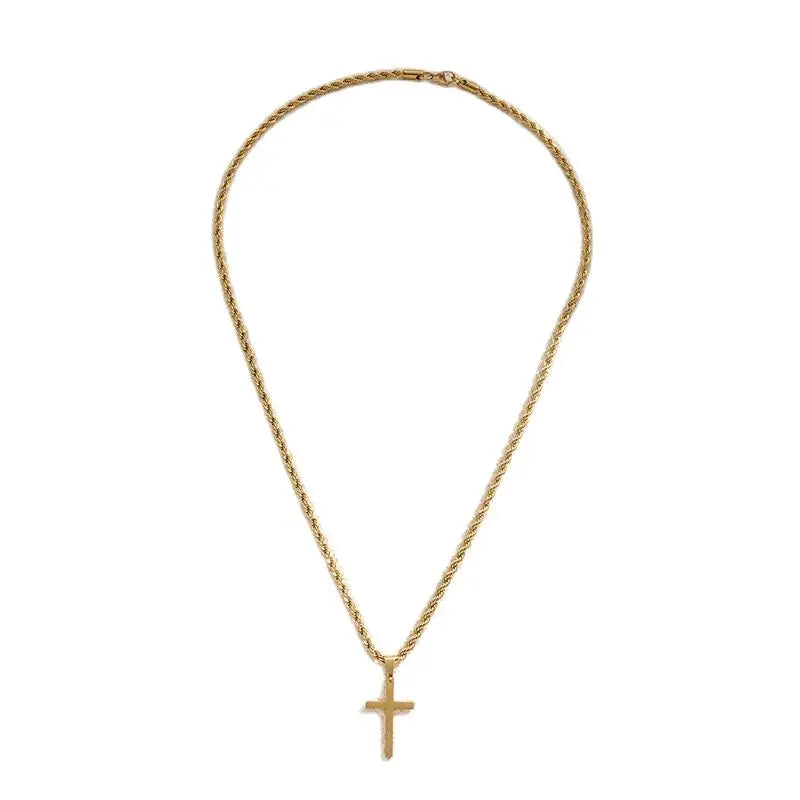 Cross Pendant Necklace for Men-Women