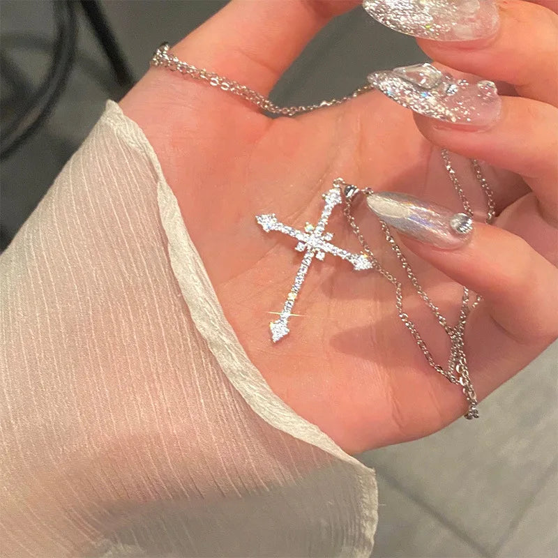 Cross Pendant Necklace for Men-Women