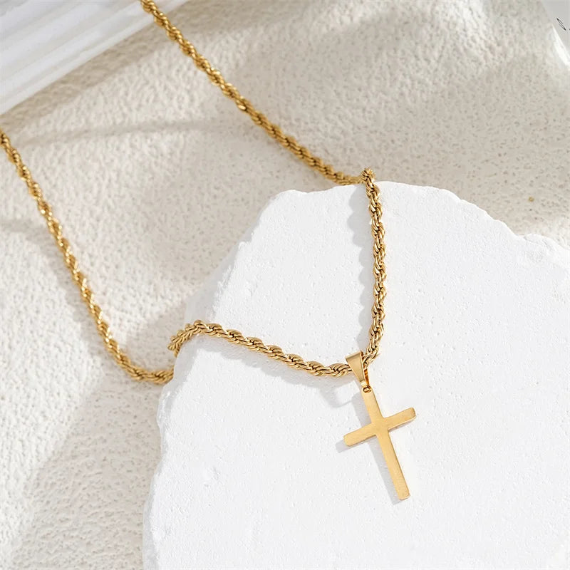 Cross Pendant Necklace for Men-Women