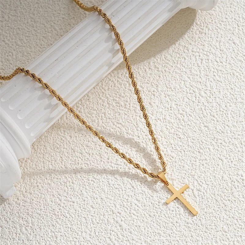 Cross Pendant Necklace for Men-Women