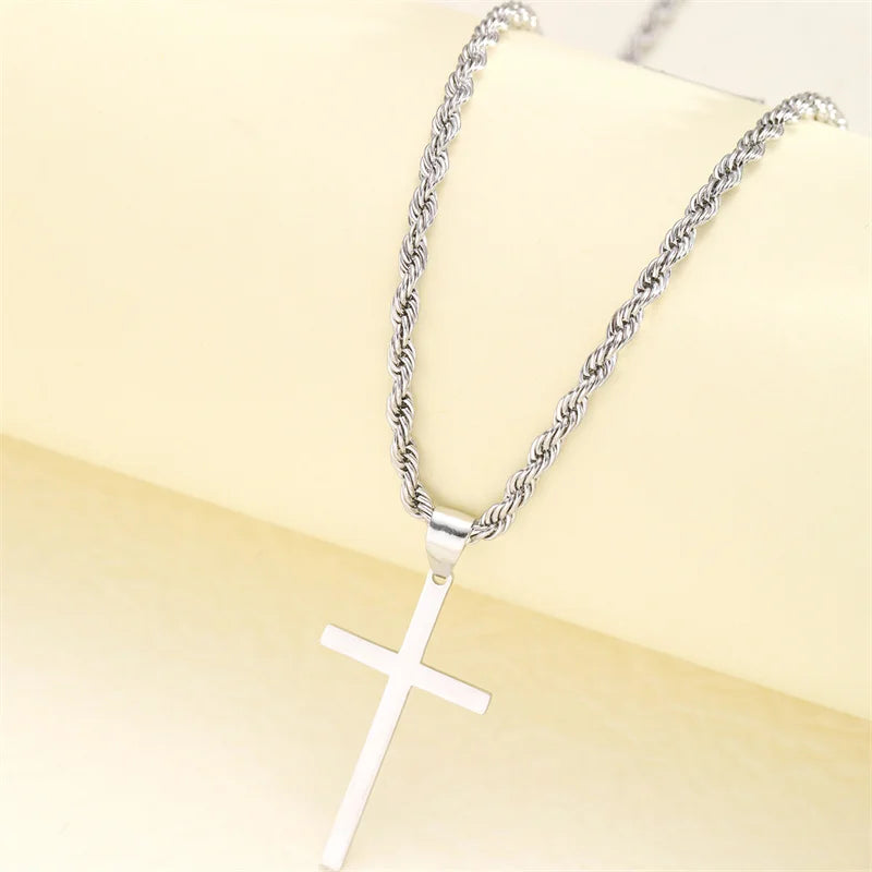 Cross Pendant Necklace for Men-Women